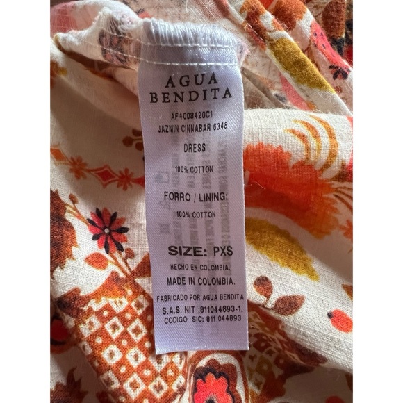 Agua Bendita Anthropologie Goldenrod Midi Dress P XS - Picture 16 of 16